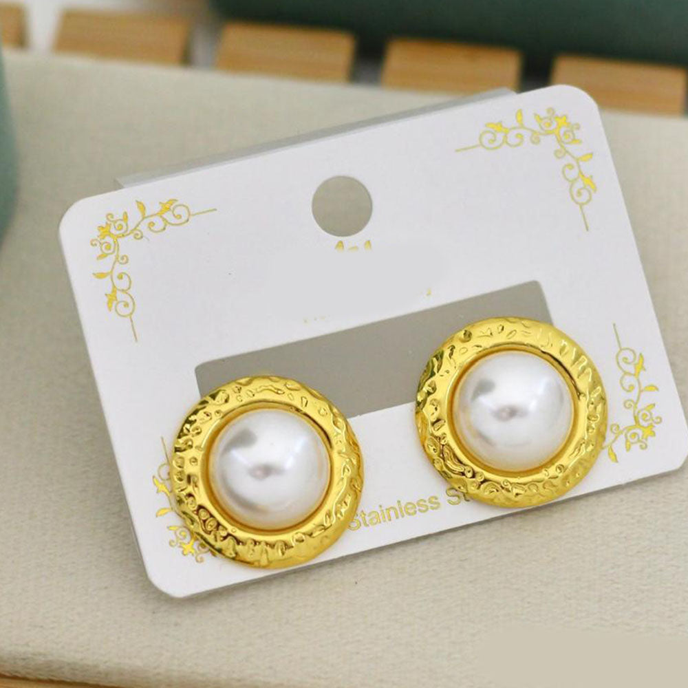 Klitz Designer Round Shape Studs Earrings (Pack of 12)