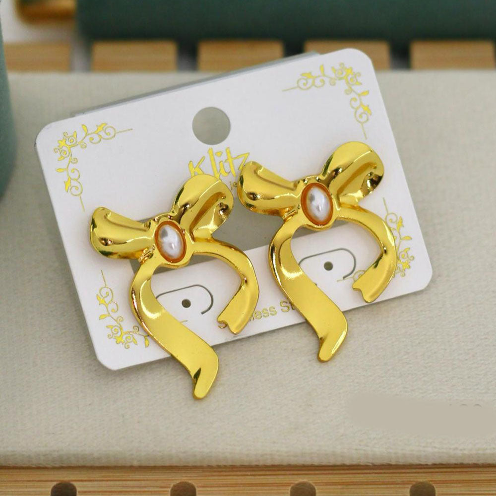 Klitz Premium Bow Shape Studs Earrings (Pack of 12)
