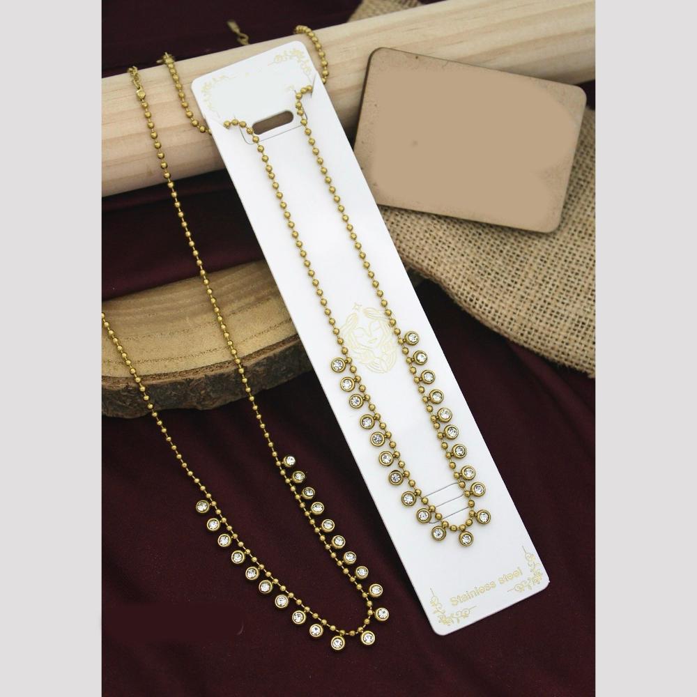 Klitz Premium Jewellery Crystal Stone Necklace (Pack of 12)