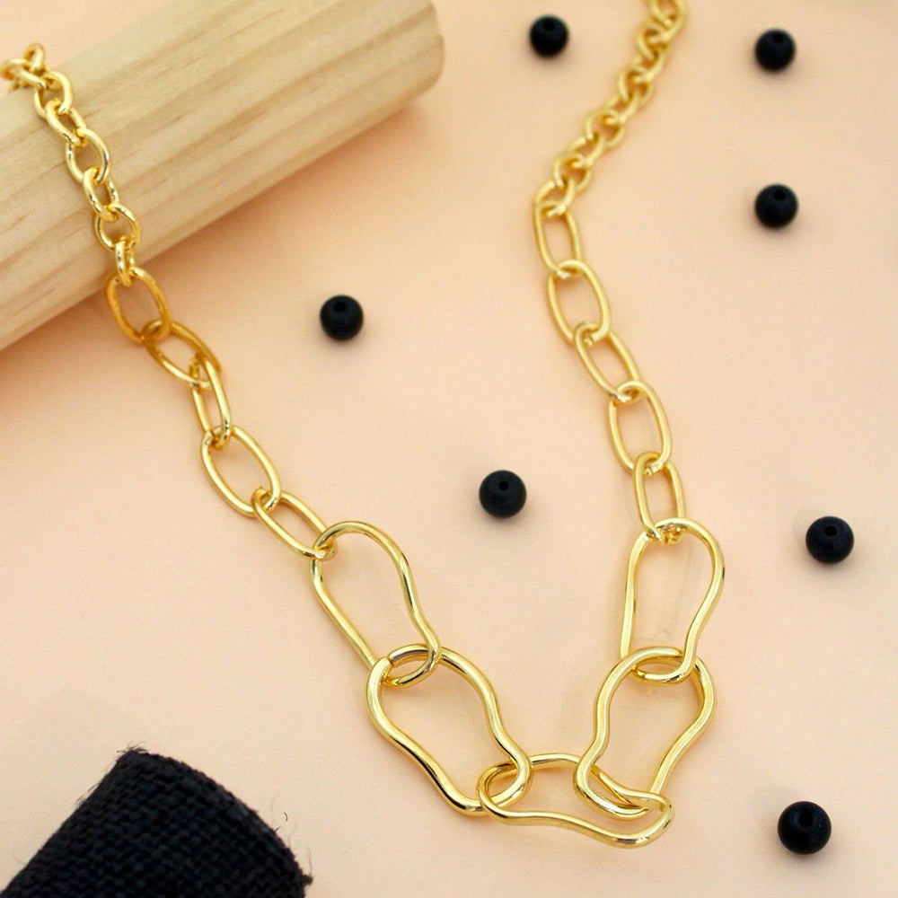 Klitz Premium Designer Stainless Steel Link Necklace (Pack of 12)