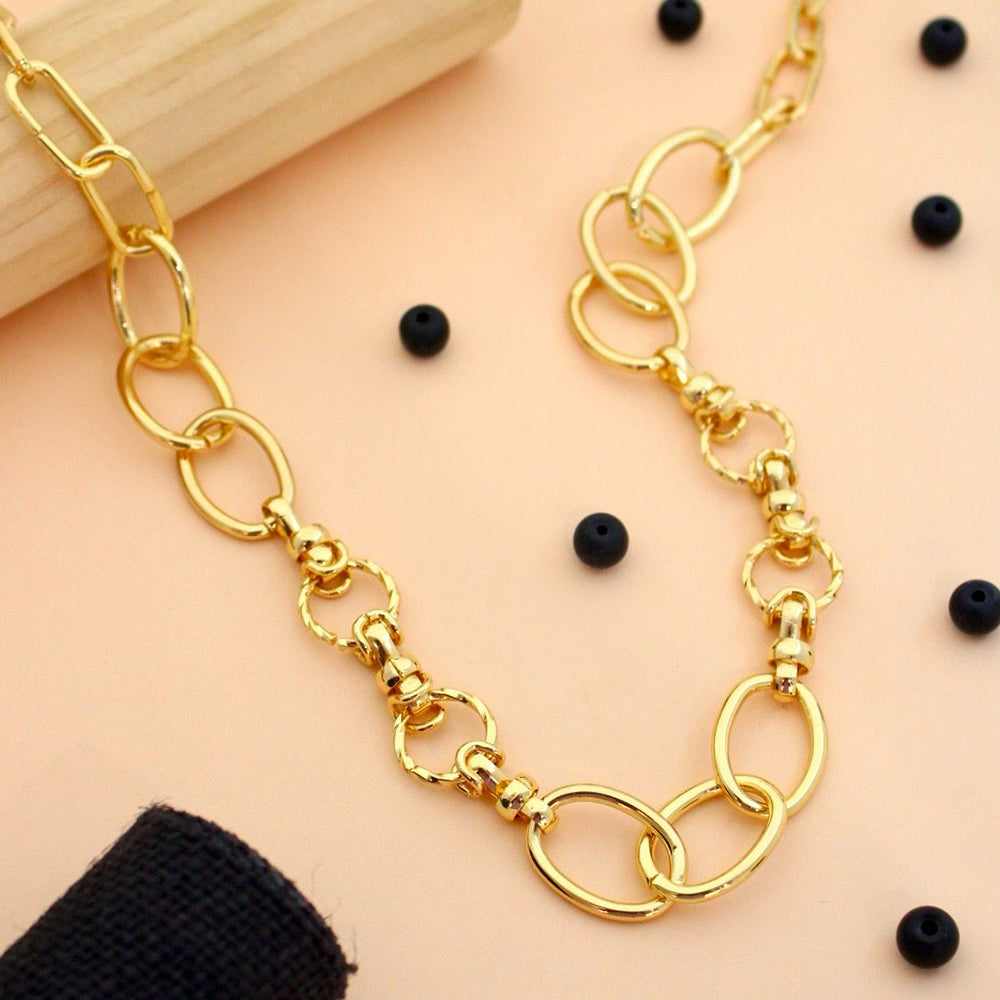 Klitz Premium Designer Stainless Steel Link Necklace (Pack of 12)