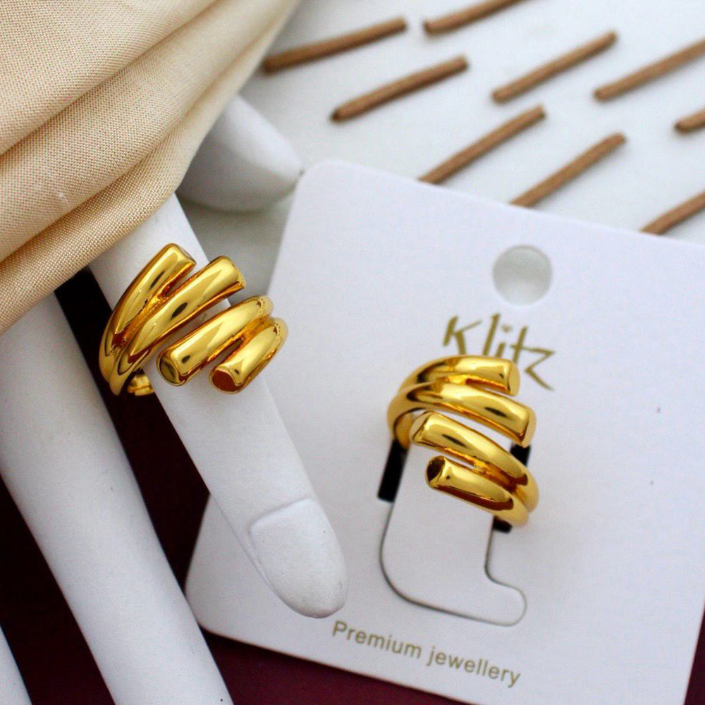 Klitz Beautiful Abstract Stainless Steel Ring