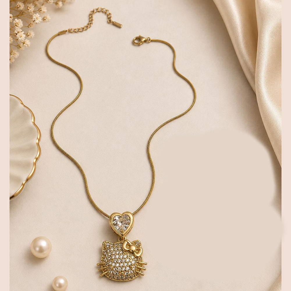 Klitz Fancy Stainless Steel Austrian Stone Necklace Set (Pack of 12)