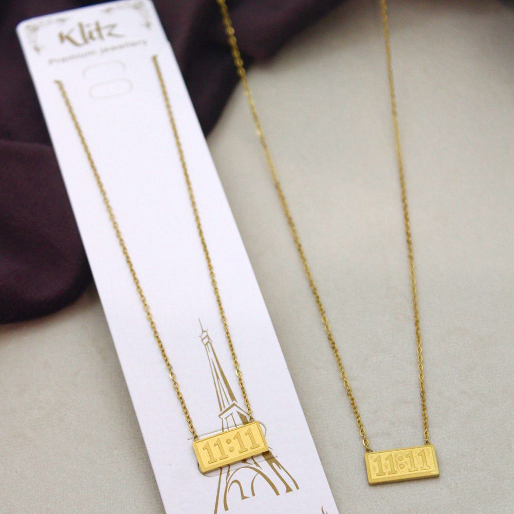 Klitz Premium Stainless Steel 11:11 Chain Necklace