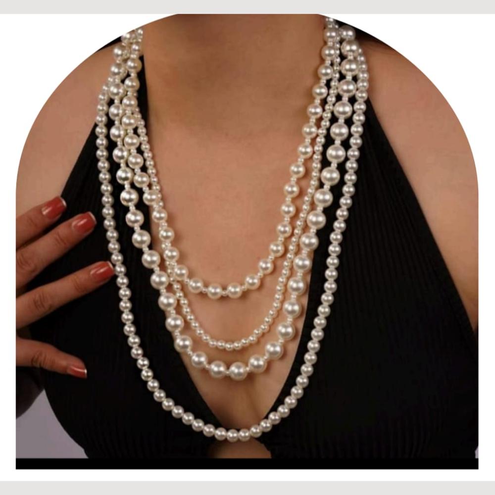 Dhirish International Classic Pearl Jewellery Necklace