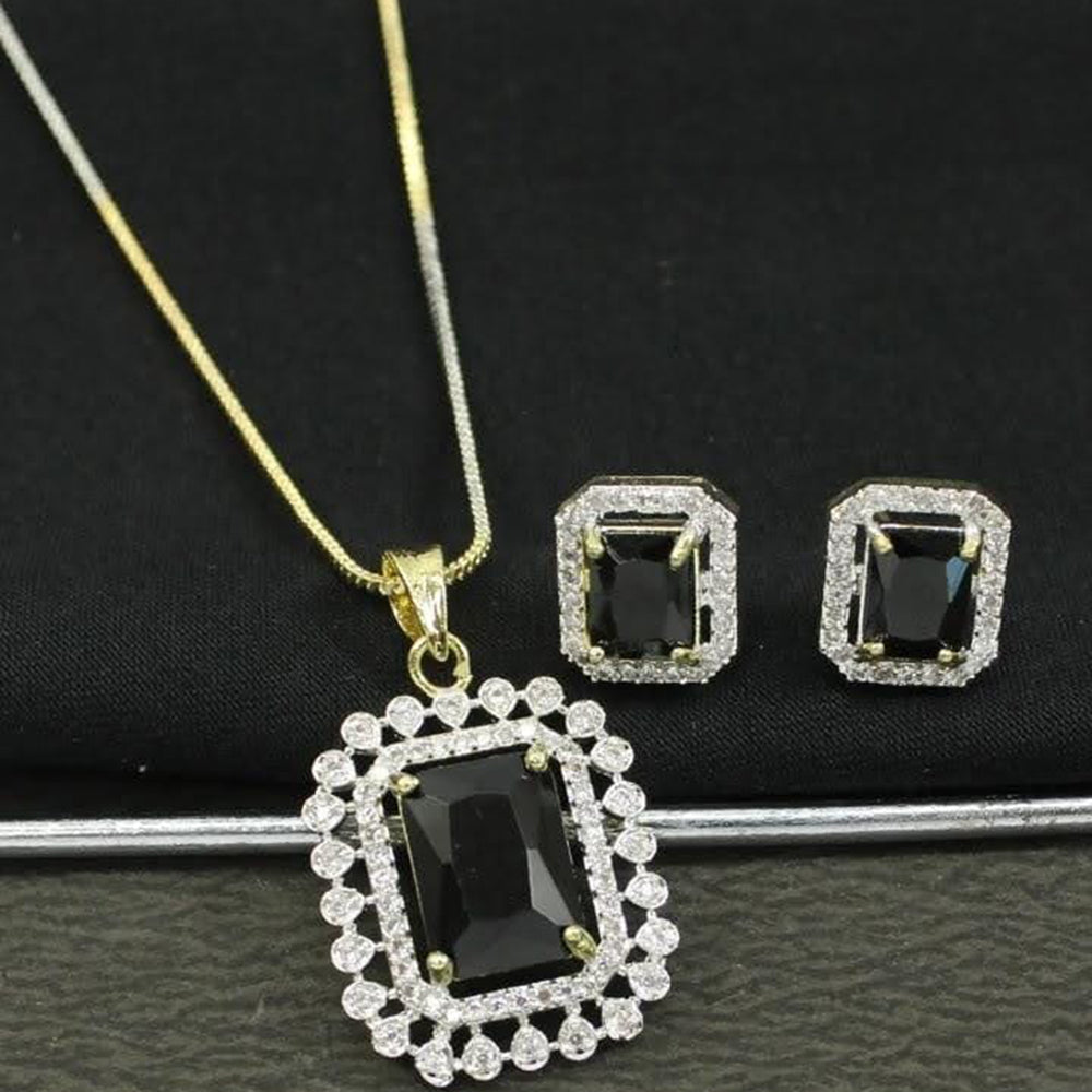 Dhirish International Austrian Stone Chain Pendant Set