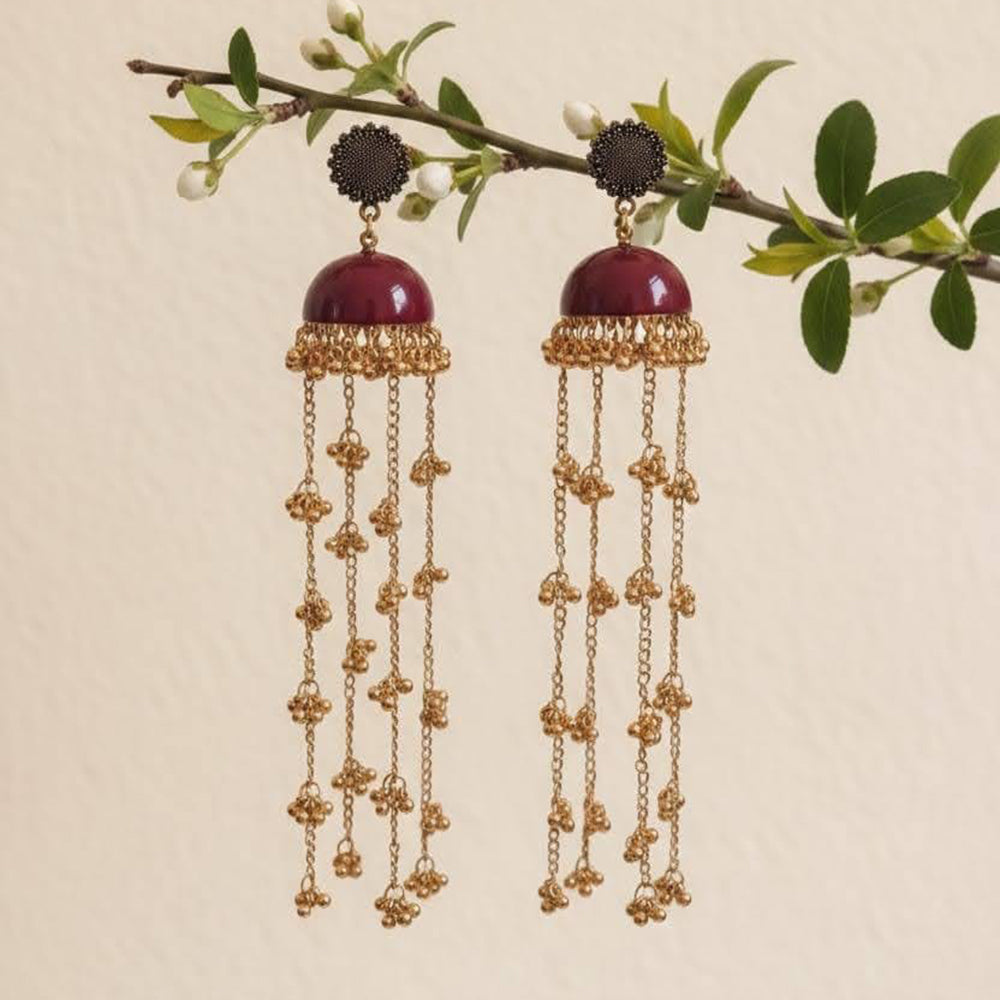 Dhirish International Heritage Pearl Jhumki Earrings