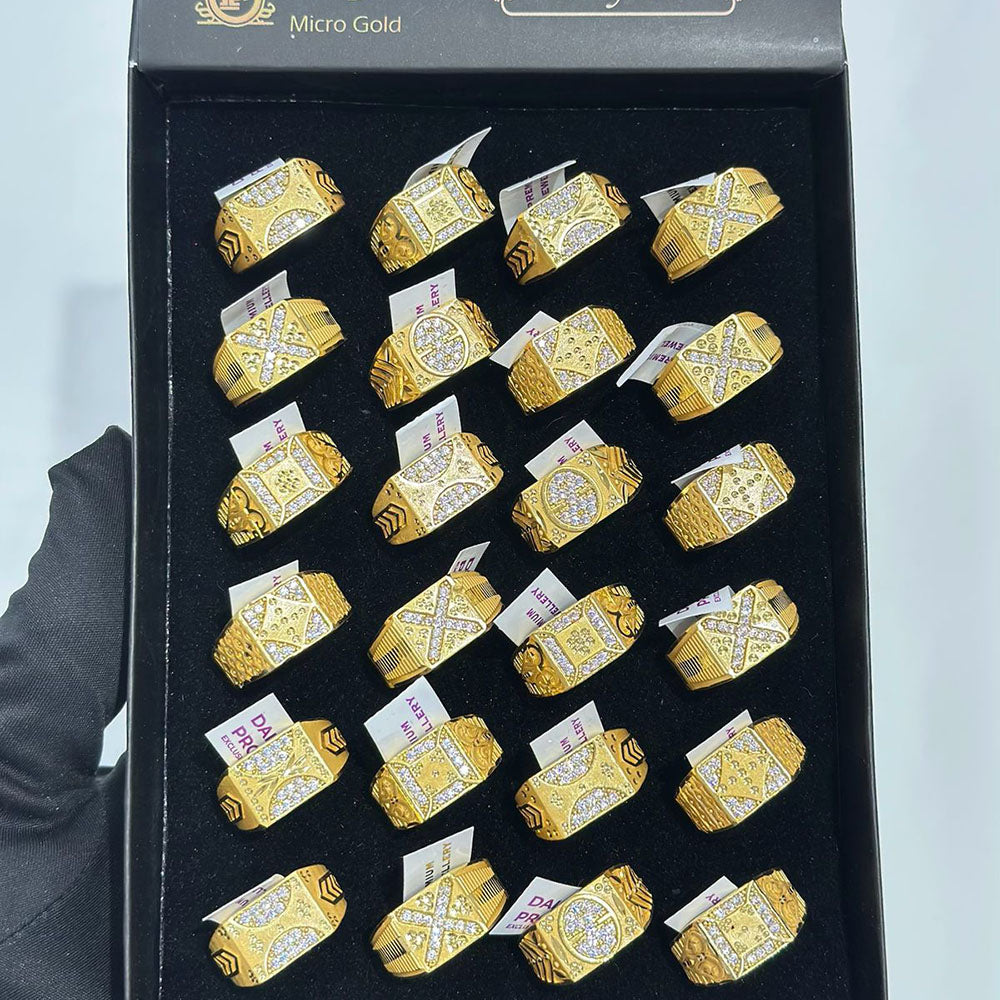 Pooja Sales Rajkot Classic Austrian Stone Ring (Assorted Design)