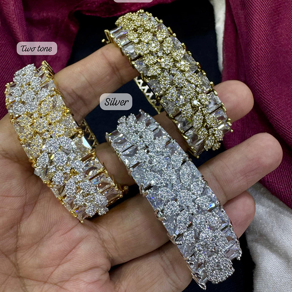 Tanish Art Jewellery Queen Band American Daimonds Statement LooksOpenable Bracelet