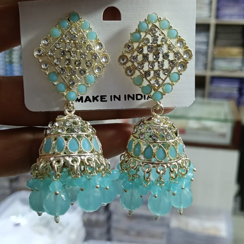 Tanish Art Jewellery Kundan And Beads Jhumki Earrings
