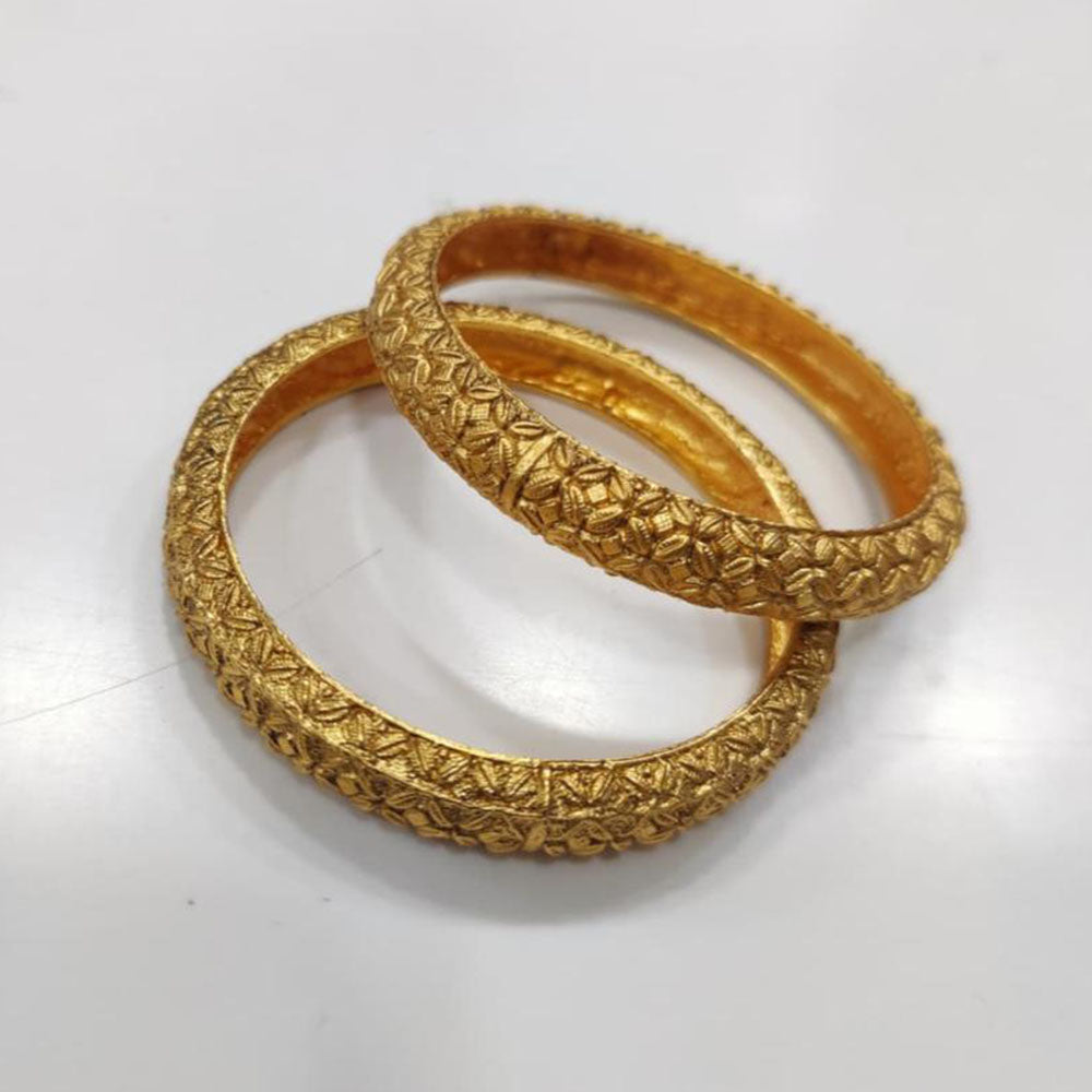 Tanish Art Jewellery Heritage Style Carved Gold Bangles Set