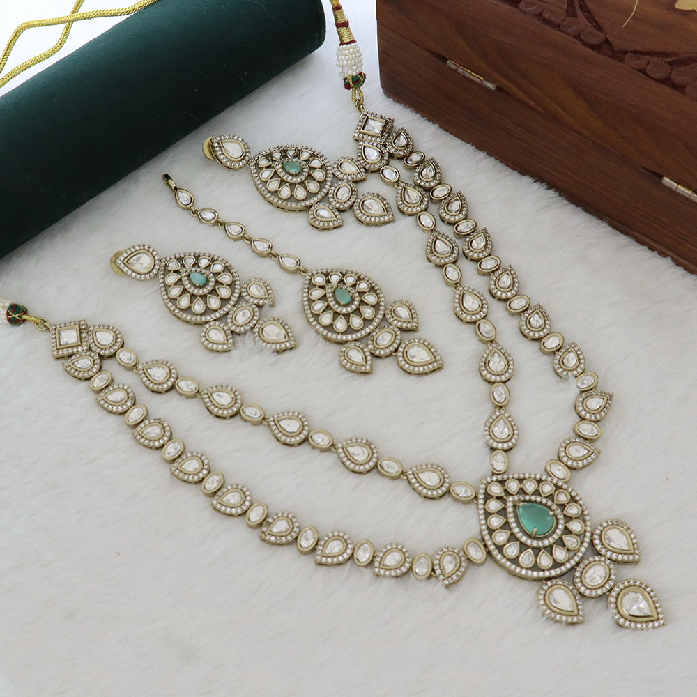 Tanish Art Jewellery Traditional Polki Kundan And Austrian Stone Necklace Set