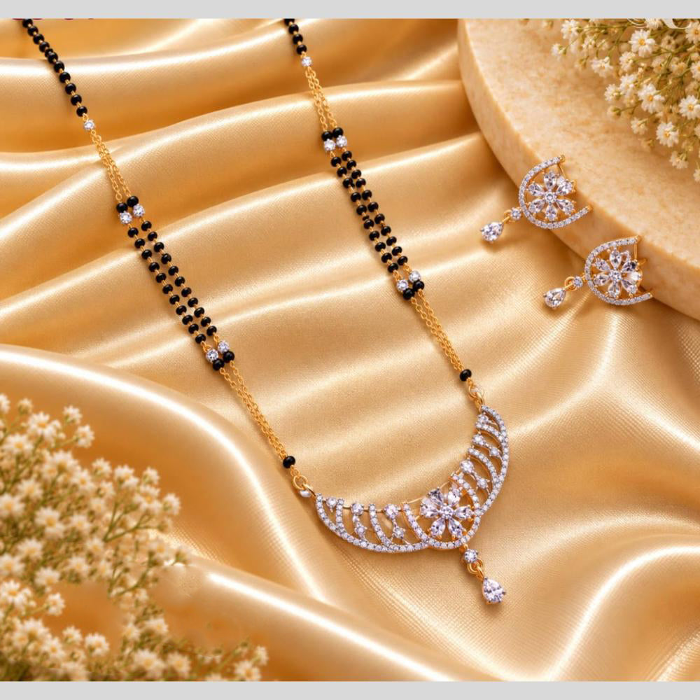 Tanish Art Jewellery Elegant Austrian Stone And Beads Mangalsutra Set