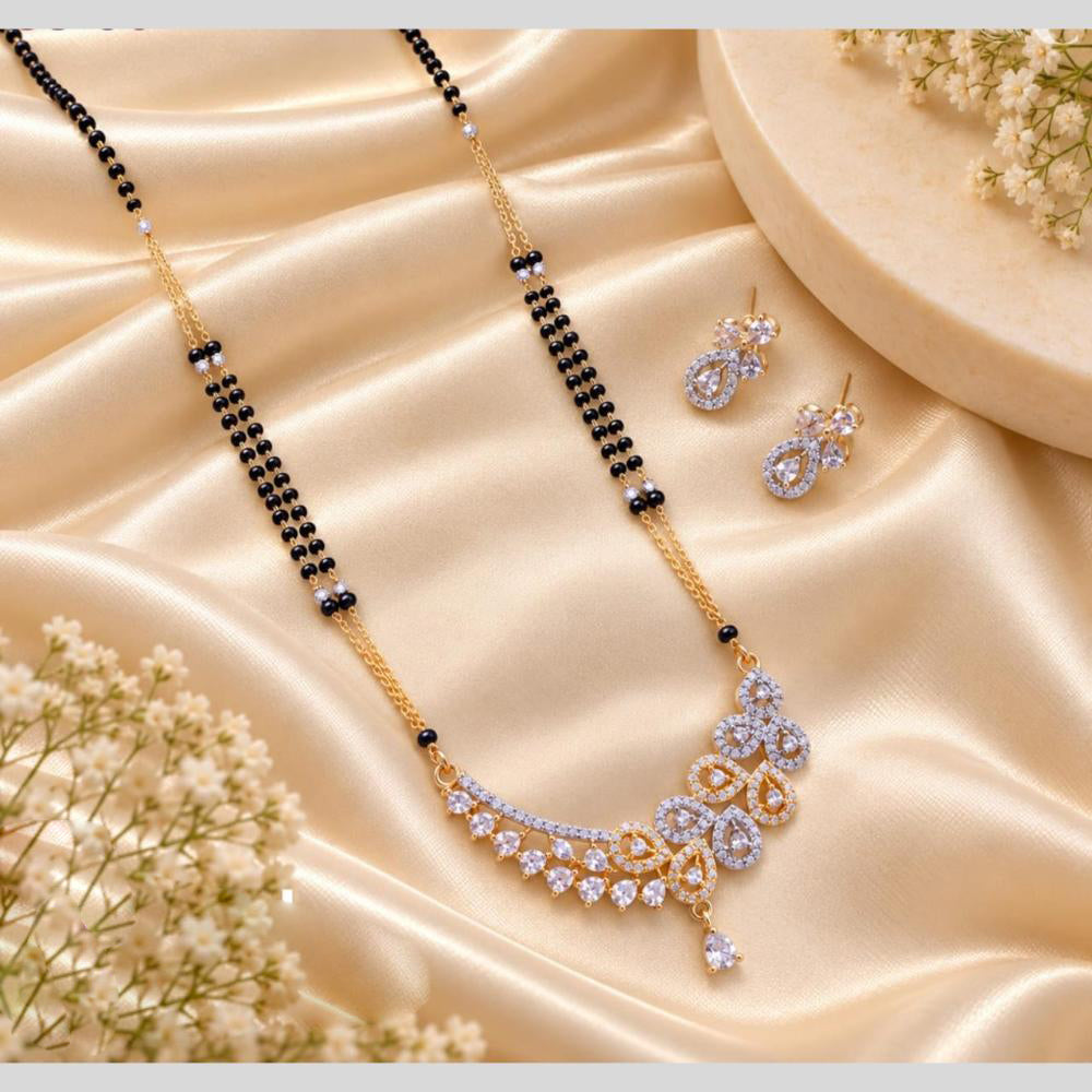Tanish Art Jewellery Elegant Austrian Stone And Beads Mangalsutra Set