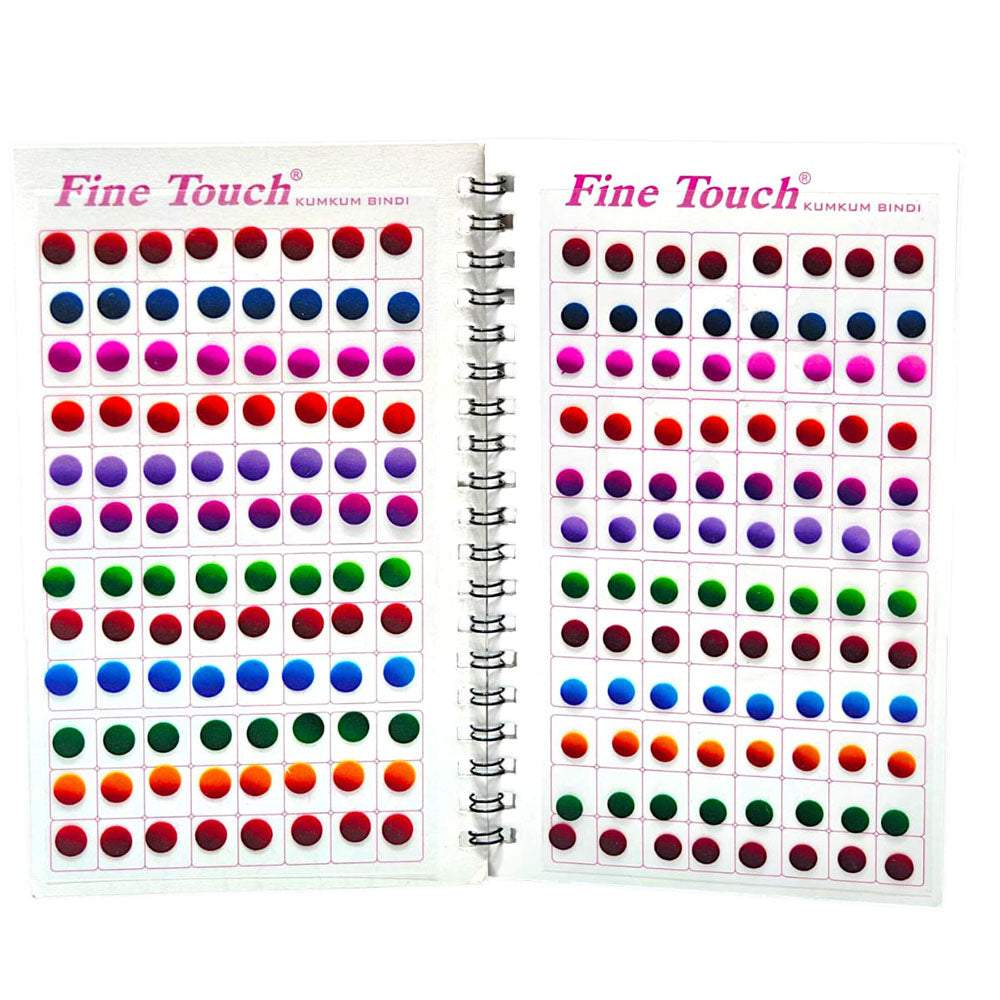 Batra Bindis A Vibrant Assortment Of Classic Plain Bindis in a Handy Travel-Friendly Spiral Book Format