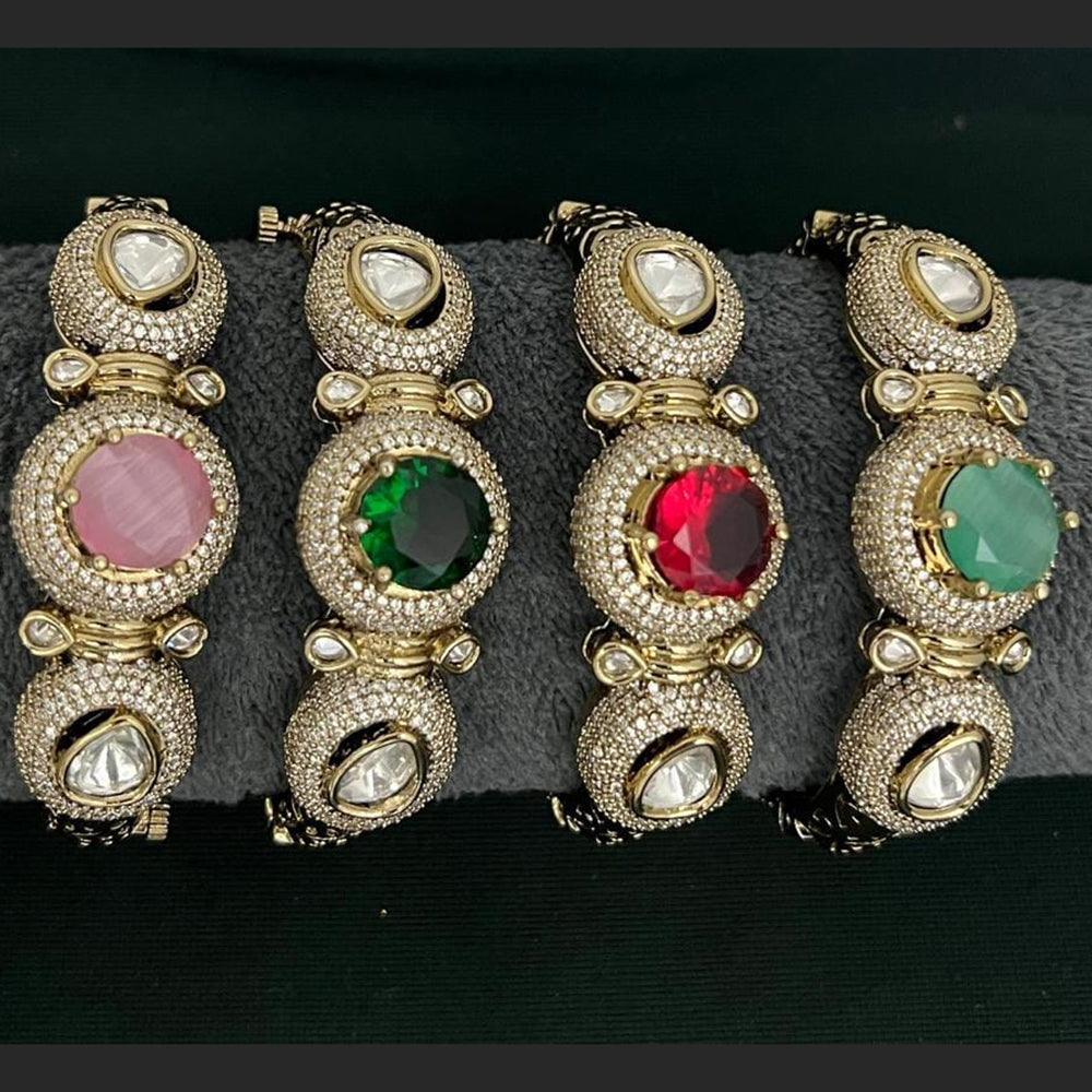 ZF Collection Designer Polki Kundan Stone Bracelet