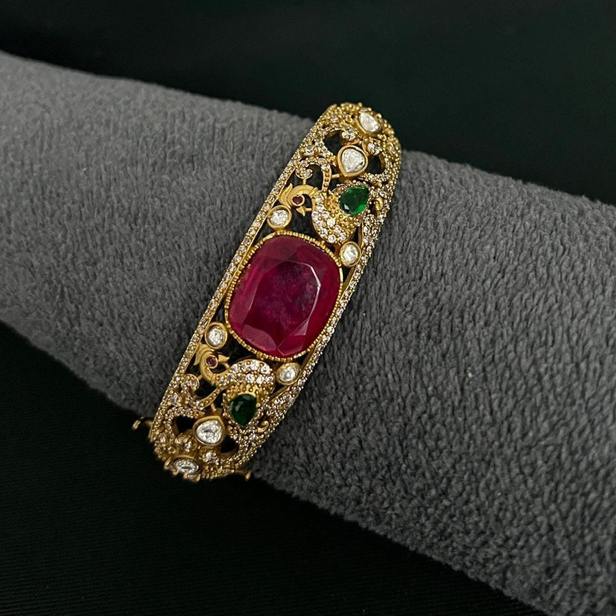 ZF Collection Designer Polki Kundan Stone Bracelet
