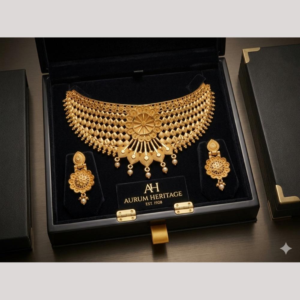 Kishi Jewels Traditional Gold Plated Choker Necklace Set (Pack of 6)