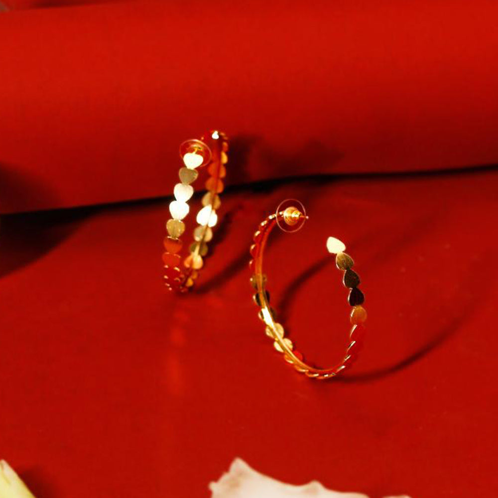 Viraasi Stylish Gold Plated Hoop Earrings