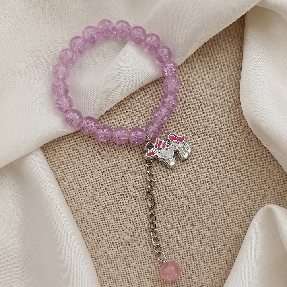 Urthn Crackle Beads And Charms Stylish Bracelets For Kids
