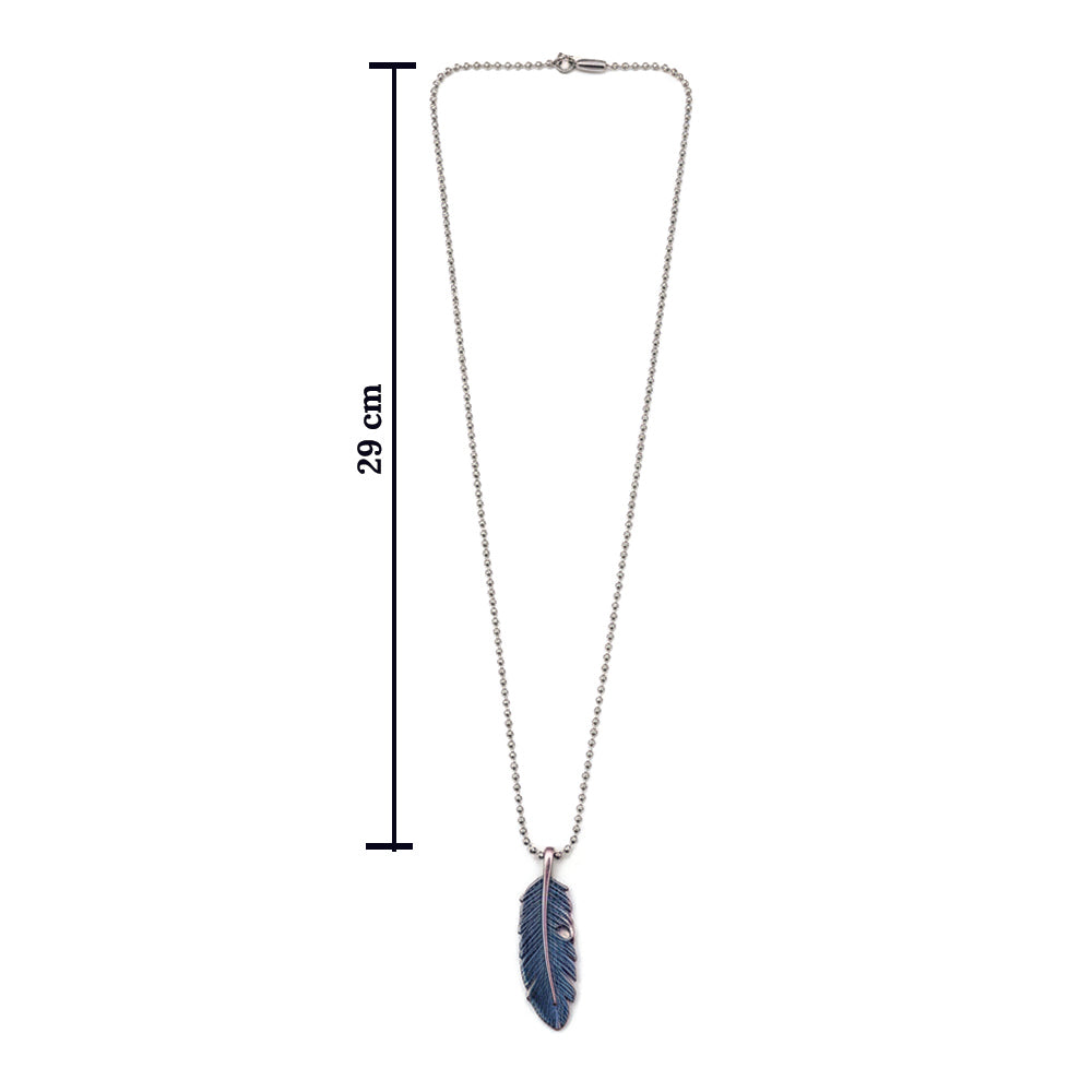 Urthn Stylish Feather chain pendent for men (Pack Of 6)