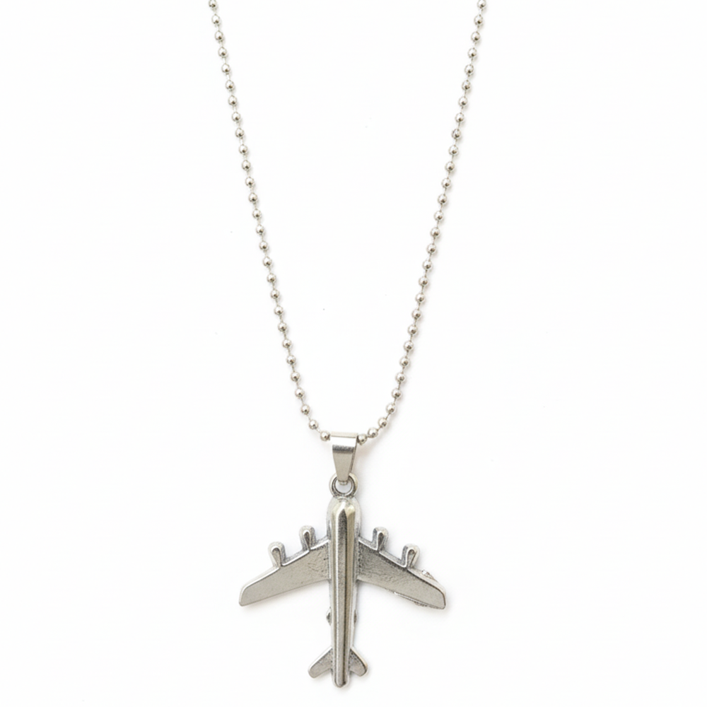 Urthn Stylish Airplane Mens Necklace (Pack Of 6)