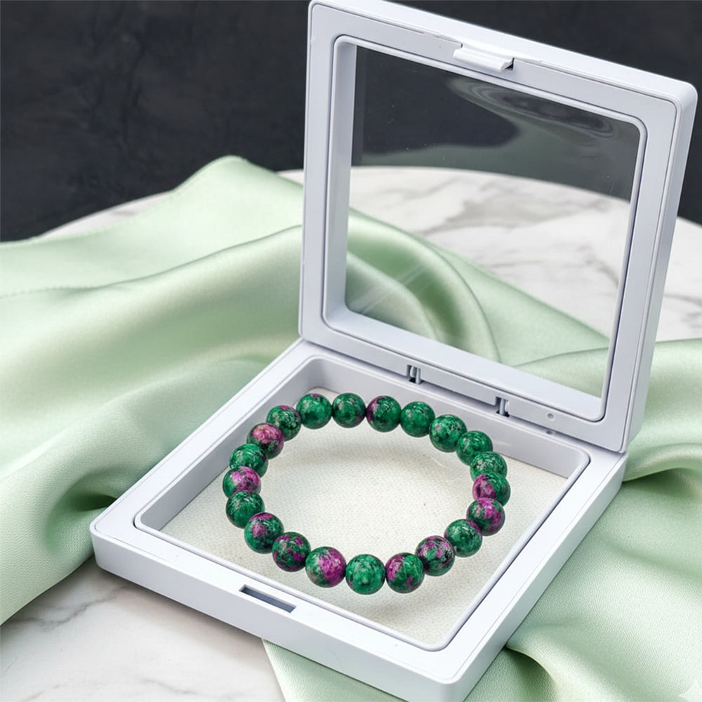 Urthn Ruby Zoisite Natural Stone Bracelet(Pack of 3)