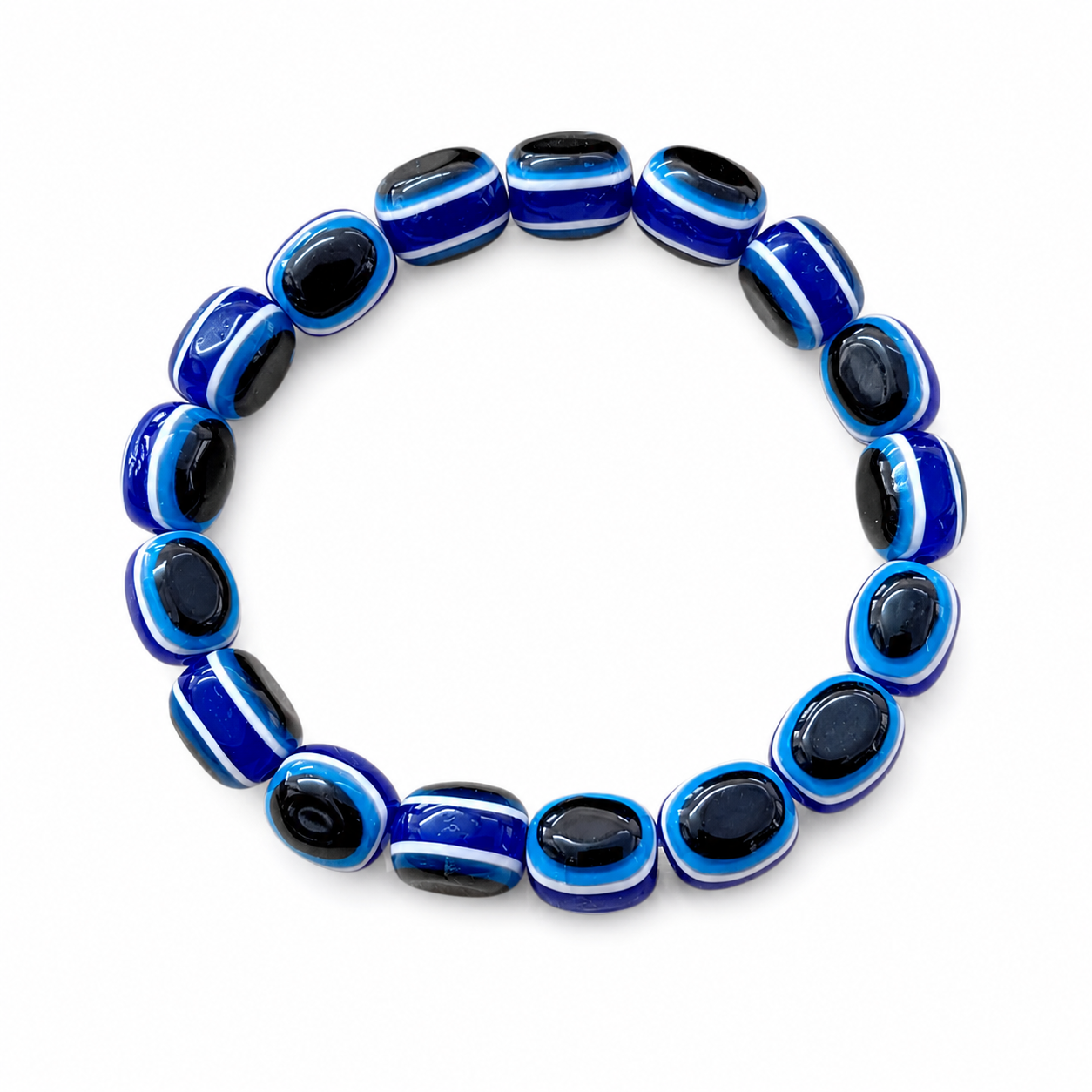 Urthn Blue Evil Eye Beads Unisex Bracelet (Pack of 6)