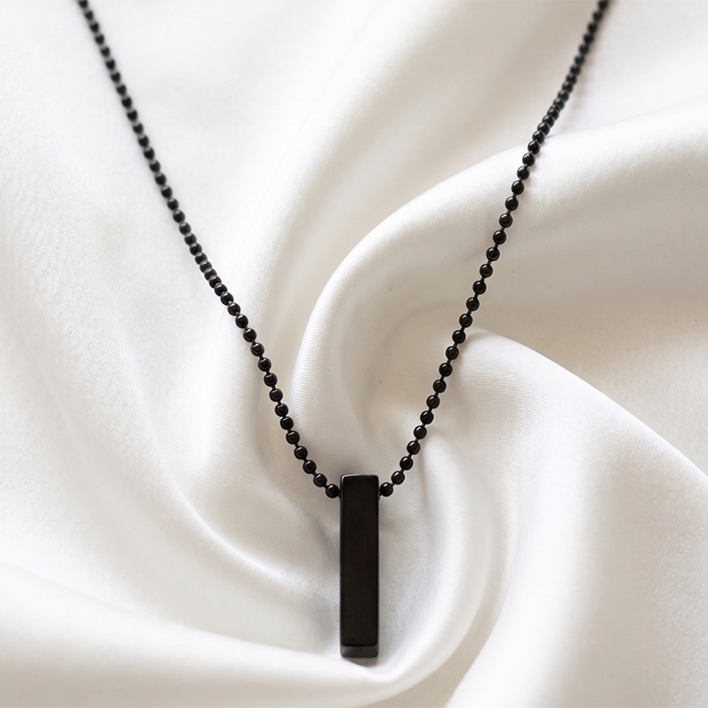 Urthn Rectangle Steel Chain Pendant For Men (Pack of 6)