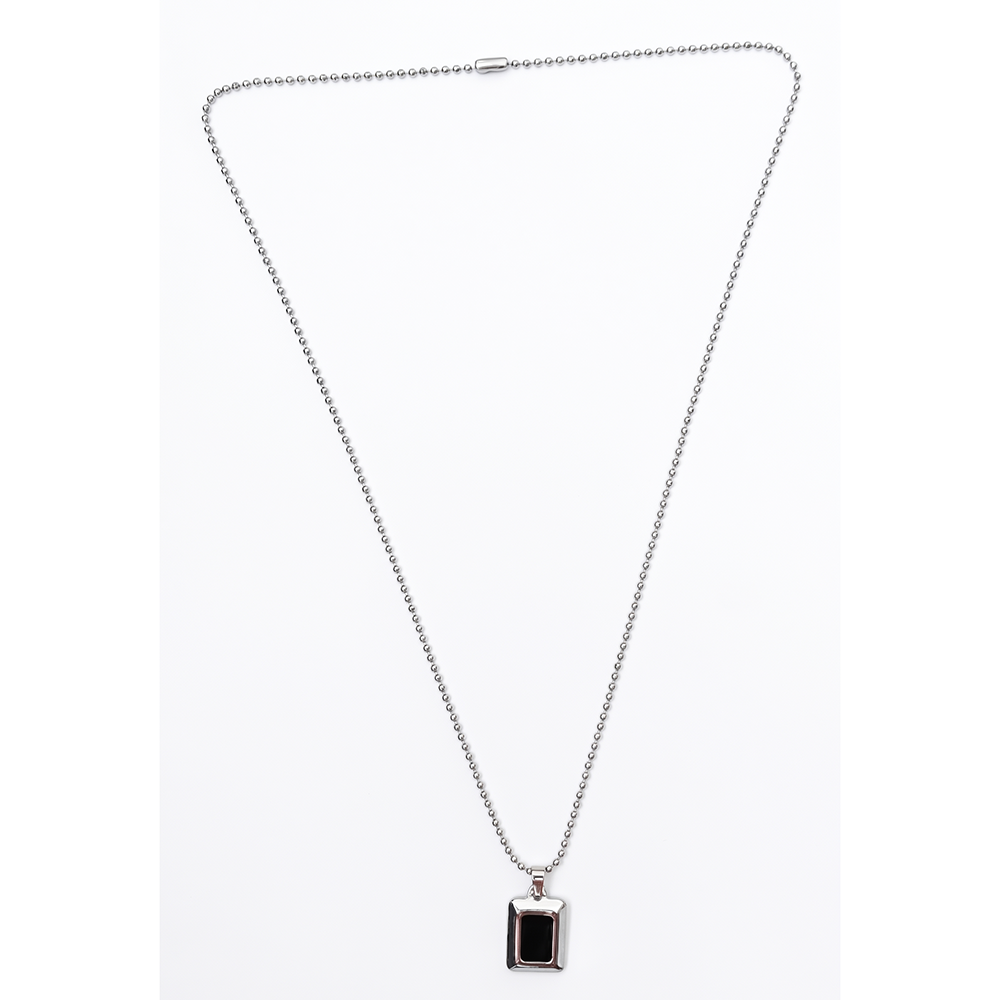 Urthn Rectangle Steel Chain Pendant For Men (Pack of 6)