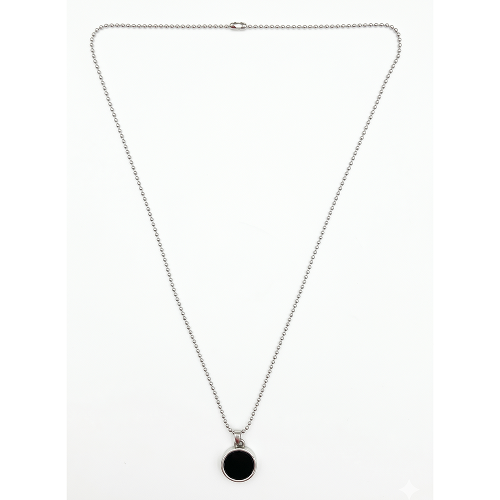 Urthn Round Steel Chain Pendant For Men (Pack of 6)