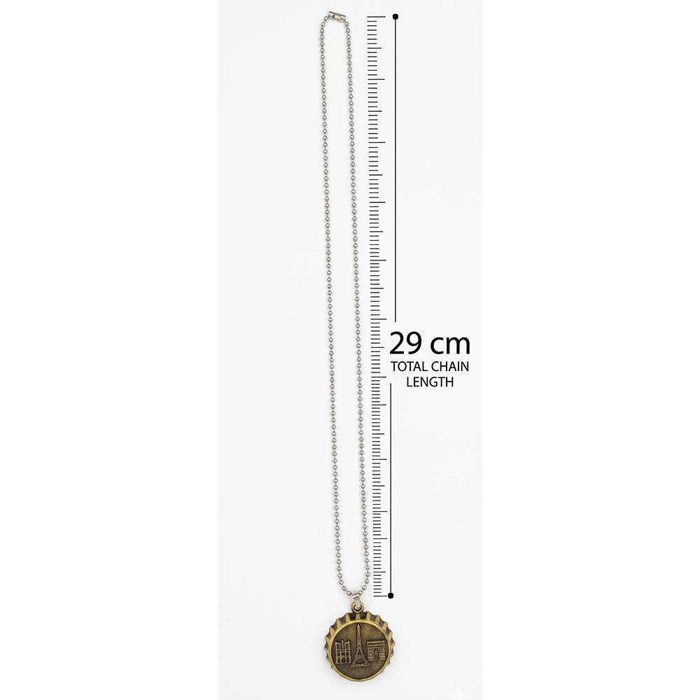 Urthn Vintage Coin Style Eiffel Tower Chain Pendant (Pack of 6)