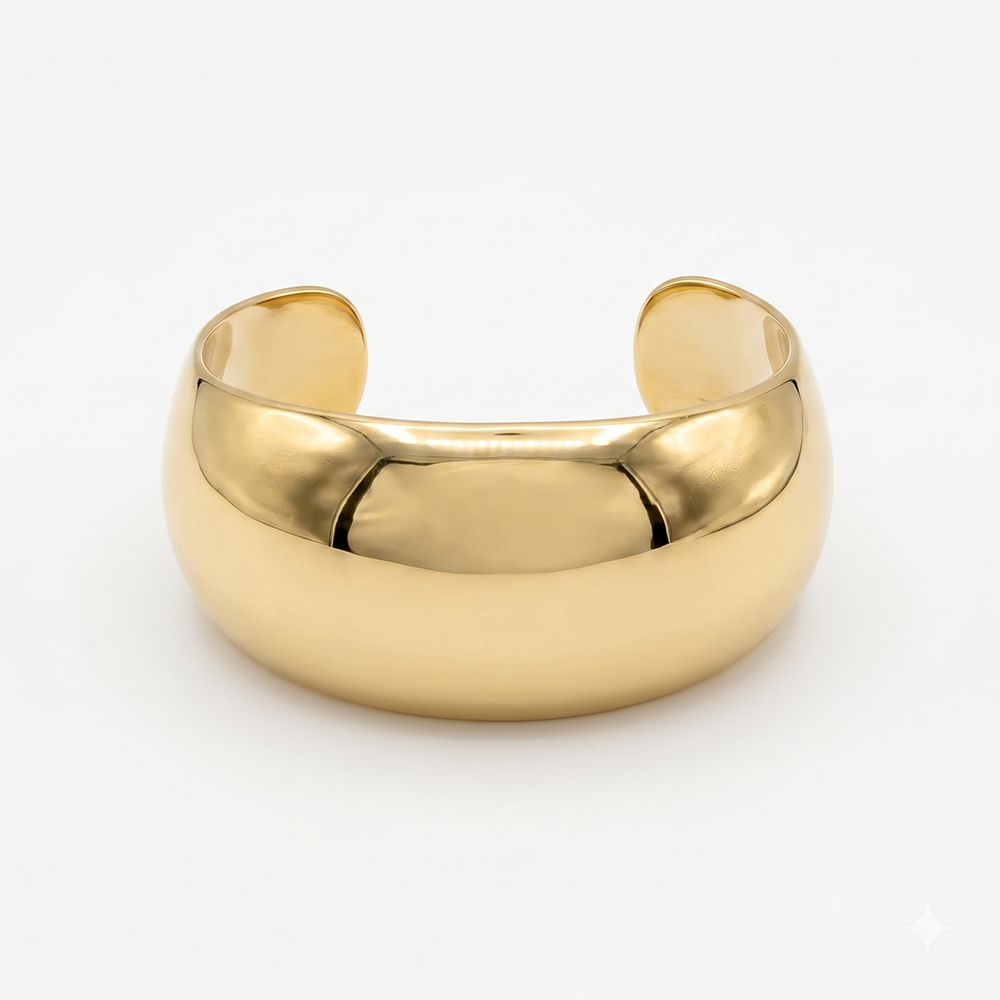 Urthn Timeless Gold Finish Statement Kada Bracelet for women(Pack of 6)