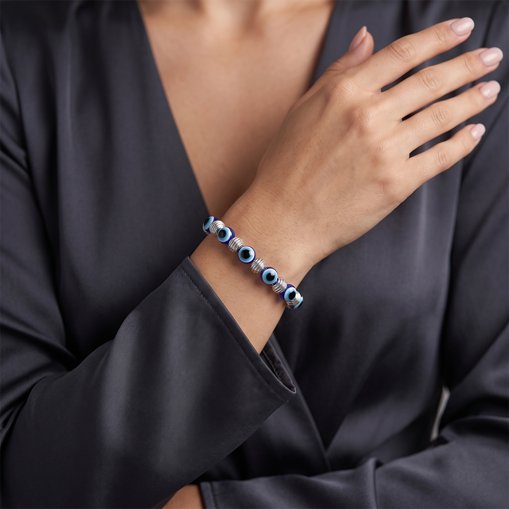 Urthn Trendy Evil Eye Bracelet for Girls & Women(Pack of 6)