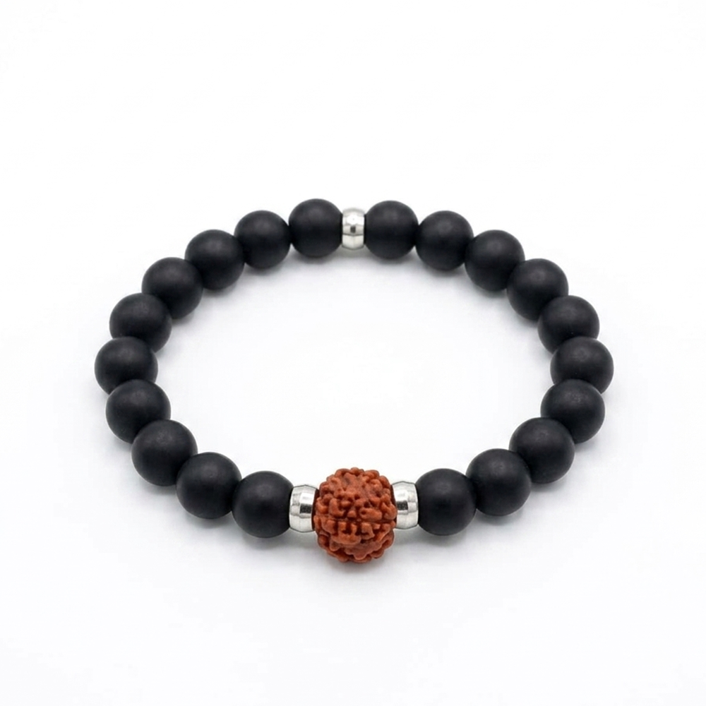 Urthn Handcrafted Spiritual Rudraksh Beads Bracelet(Pack of 6)