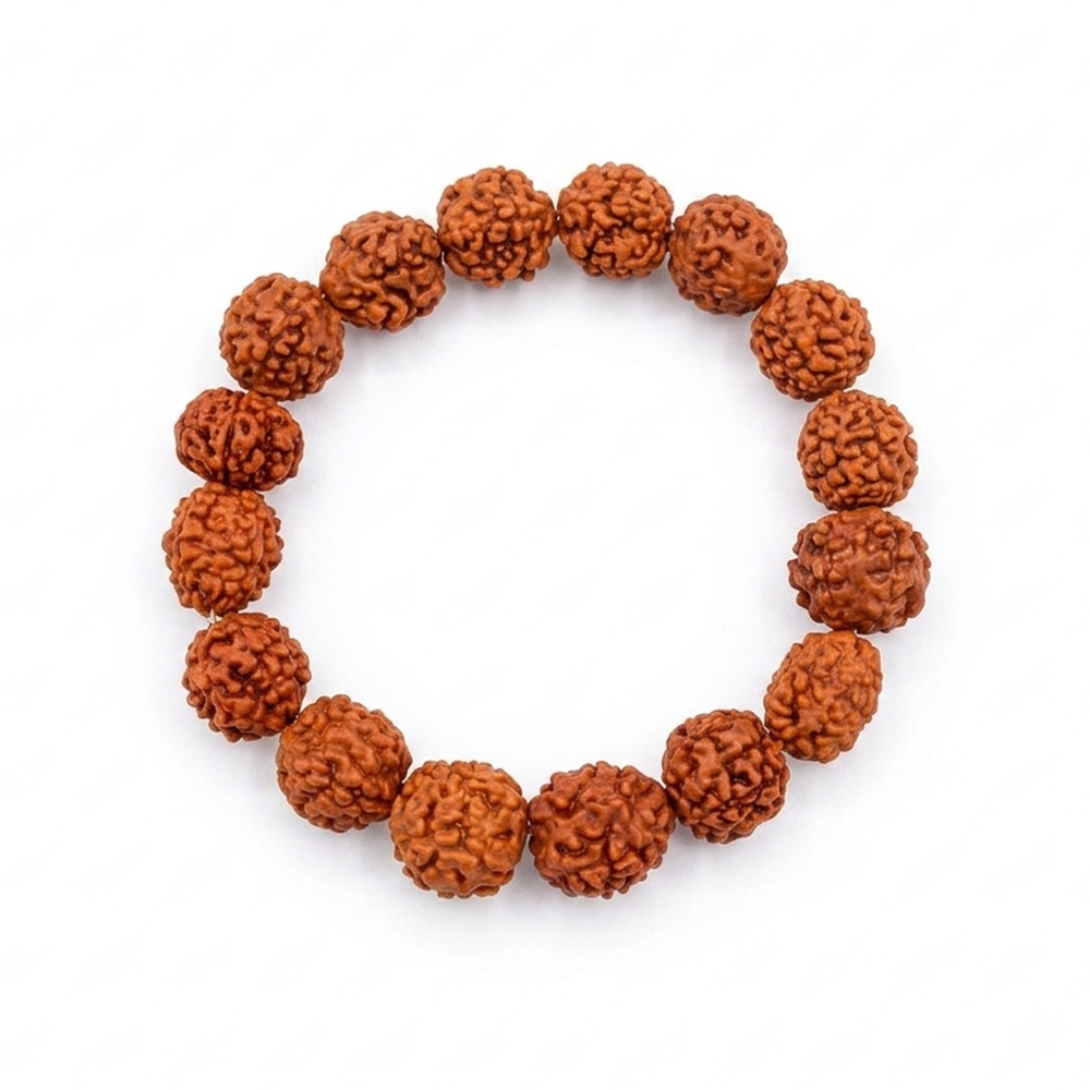 Urthn Handcrafted Spiritual Rudraksh Beads Bracelet(Pack of 6)