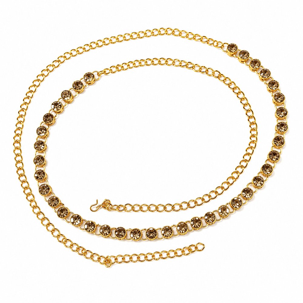 Urthn Elegant Austrian Stone Kamarbandh / Waist Chain for Women And Girls