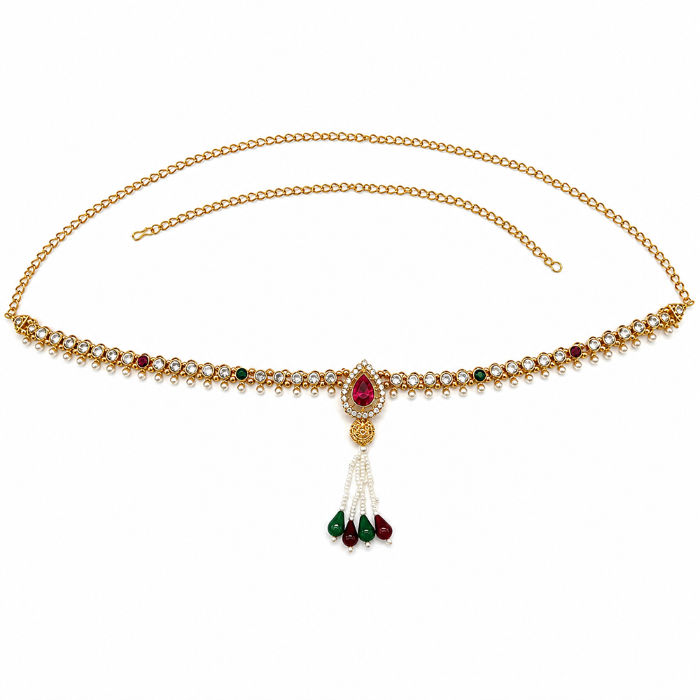 Urthn Elegant Austrian Stone Kamarbandh / Waist Chain for Women And Girls