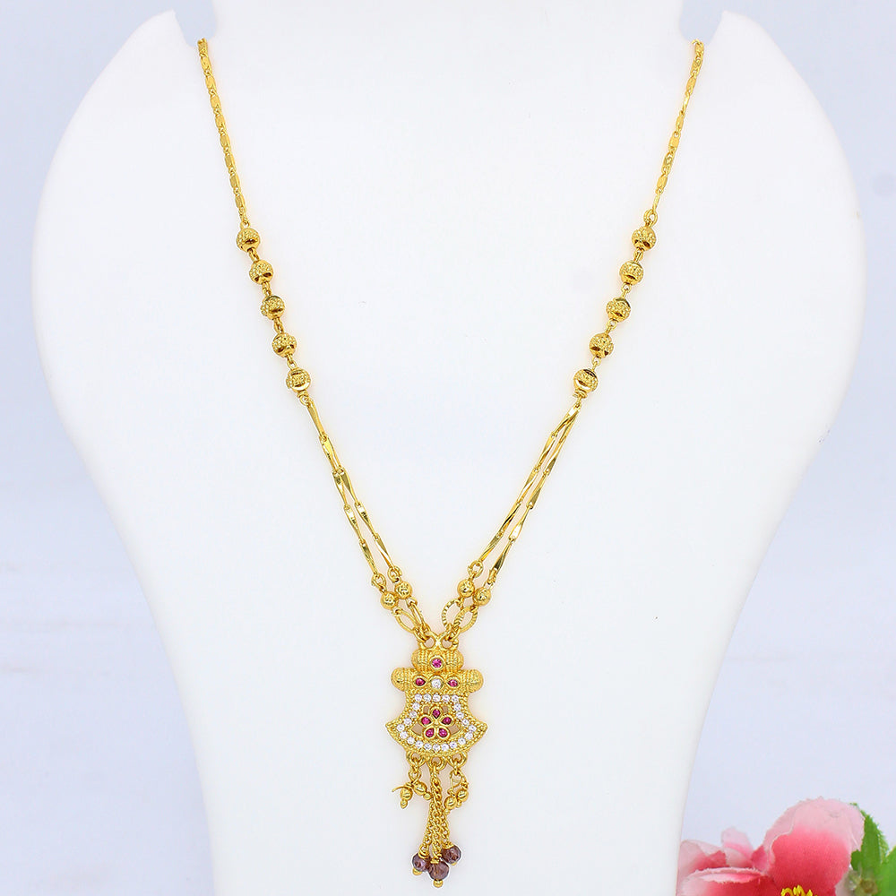 Mahavir Gold Plated Necklace (Assorted Design)