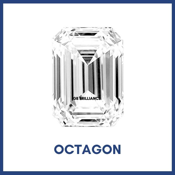 Golay Buchel Octagon Prince Cut Shape Cubic Zirconia Stone (4x3mm to 10x8mm)