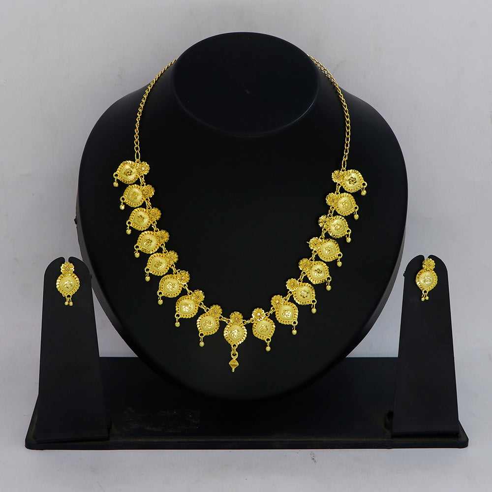 Mahavir Traditional Gold Forming Look Jewellery Set