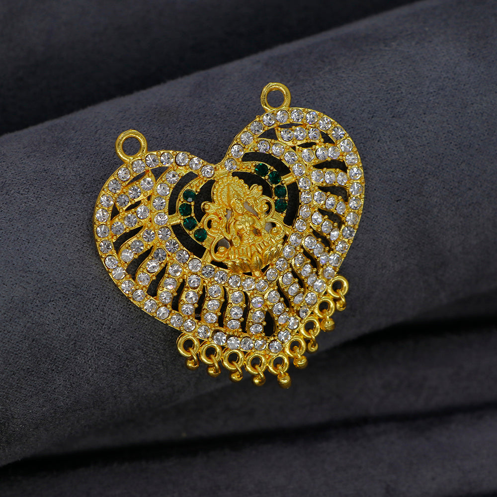 Mahavir Stylish DYE Gold Plated Austrian Stone Temple Pendant for Women