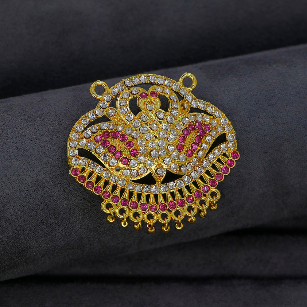 Mahavir Stylish DYE Gold Plated Austrian Stone Pendant for Women