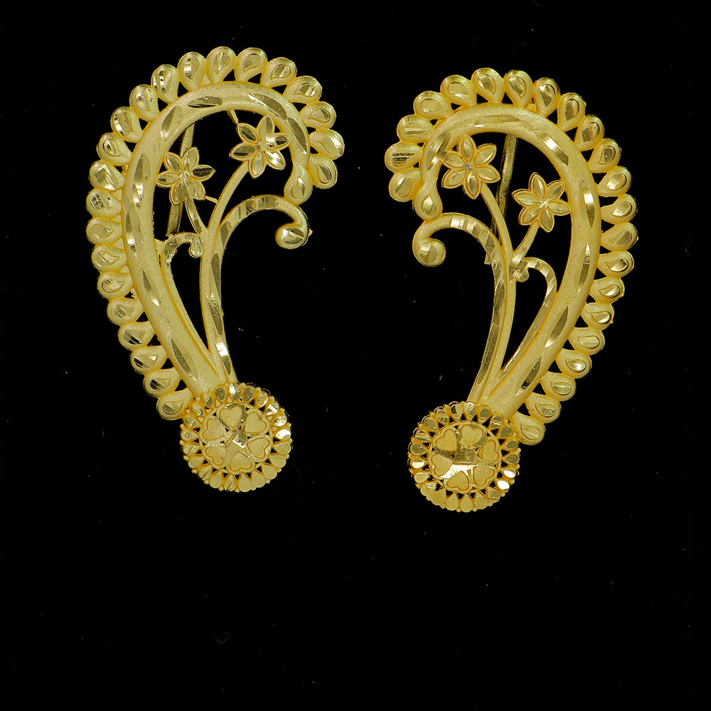 Mahavir DIY Gold Plated Traditional Ear Cuff Earrings (Pack of 12)