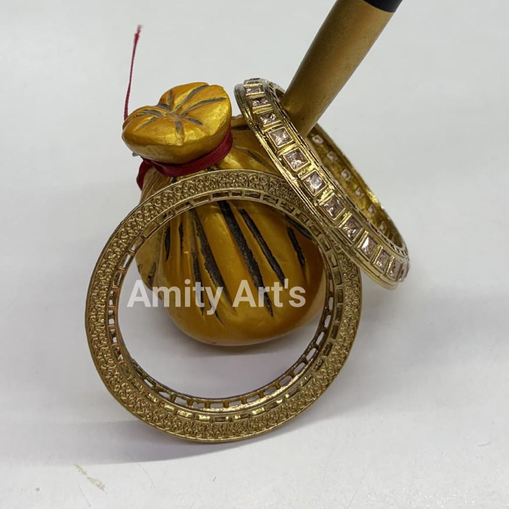 Amity Arts Gorgeous Pota Stone Designer Bangles Set for Women