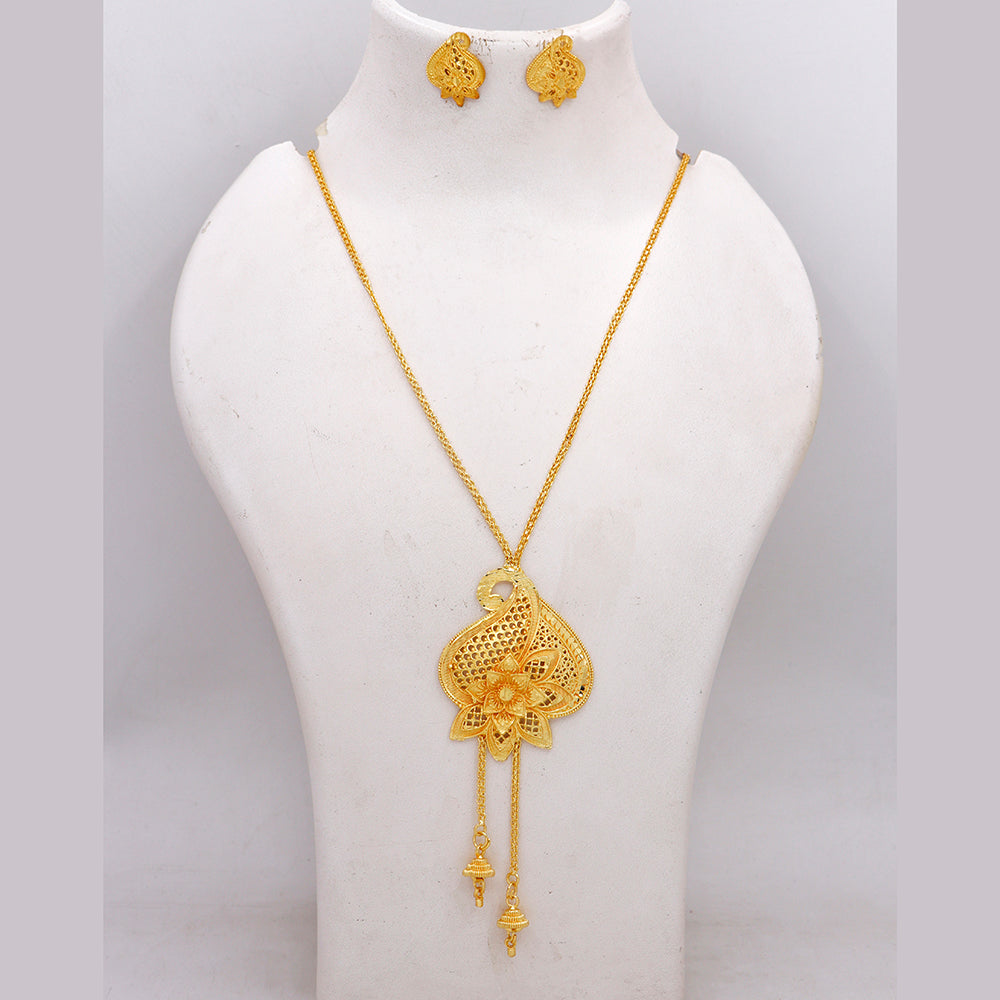 Mahavir Traditional Gold Forming Necklace Set