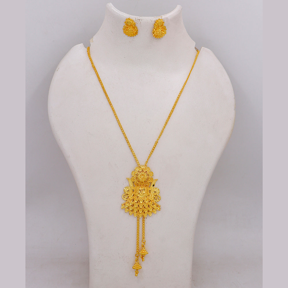 Mahavir Traditional Gold Forming Necklace Set