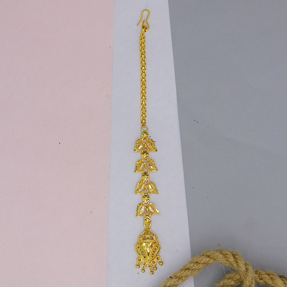 Mahavir Dye Gold Plated Maangtikka