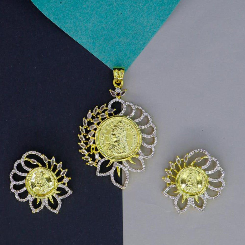 Mahavir Dye Gold Plated Designer Pendant Set (Pack of 6)