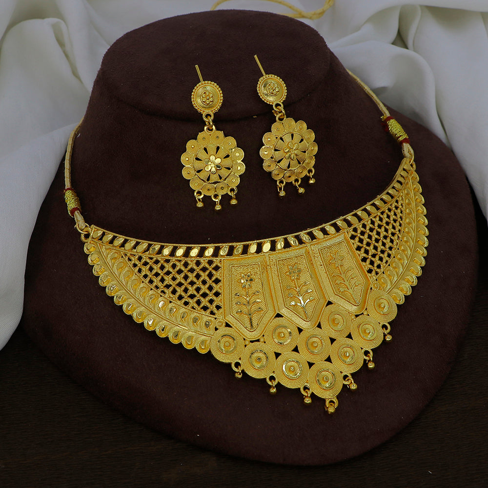 Mahavir DIY Gold Plated Choker Necklace Set